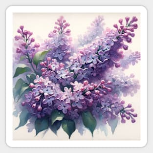 Vibrant Lilac Decor - Watercolor Flower Sticker